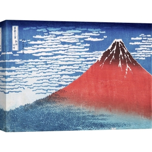 Cuadros japoneses en canvas. Hokusai, Fuji rojo