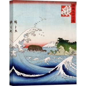 Cuadros japoneses. Hokusai, Monte Fuji detrás del mar tormentoso