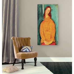 Quadro, stampa su tela. Amedeo Modigliani, Ritratto di Jeanne Hébuterne