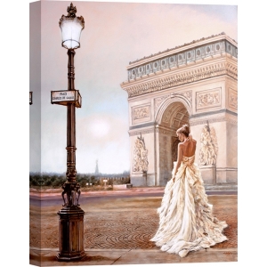 Quadro, stampa su tela. John Silver, Romantica a Parigi