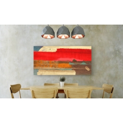 Wall art print and canvas. Leonardo Bacci, Moon Rising from the Crimson Sky