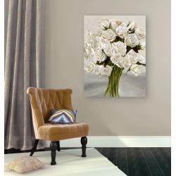 Wall art print and canvas. Leonardo Sanna, White Bouquet II