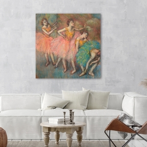 Tableau toile, affiche, poster Edgar Degas, Quatre ballerines