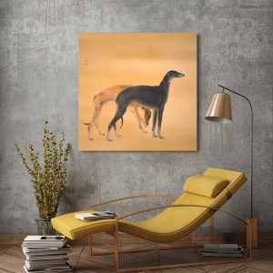 Wall art print, canvas and poster by Hashimoto, Dogs from Europe