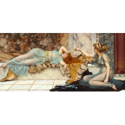 Tableau toile, affiche, poster Godward, Mischief and Repose