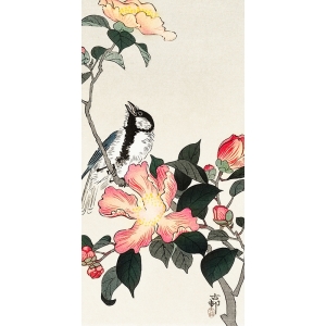 Cuadro japonés, poster y lienzo, Ohara Koson, Gran teta en una rama