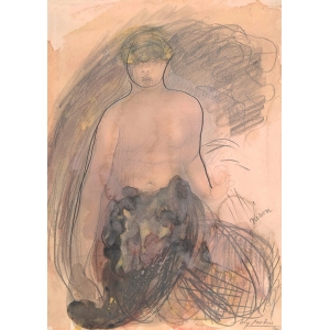 Tableau sur toile, affiche, poster, dessin de Auguste Rodin, Néron