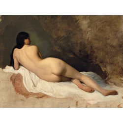 Wall art print, canvas and poster. Isidore Pils, Study of a Reclining Nude