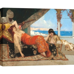 Art print, canvas and poster. Benjamin Constant, The Favorite of the Emir