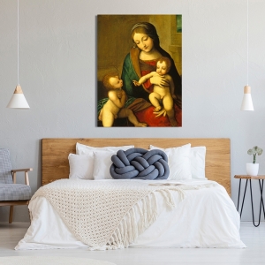 Kunstdruck, Leinwandbilder, Poster Madonna mit Kind und Johannes
