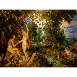 Kunstdruck, Leinwandbilder, Rubens, Der Garten Eden, Sündenfall