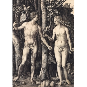 Wall art print, canvas and poster by Durer, Adam and Eve