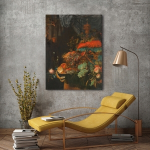 Wall art print, canvas, poster Mignon, Still Life with Fruit and a Goldfinch