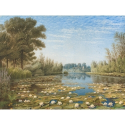 Art print, canvas by William Turner of Oxford, Scene near Shipton