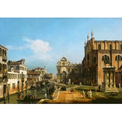 Wall art print, canvas Bellotto, Campo dei Santi Giovanni e Paolo, Venice