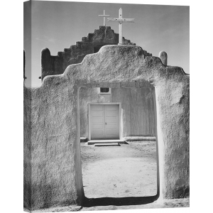 Stampa foto bianco e nero Ansel Adams. Chiesa, Taos Pueblo
