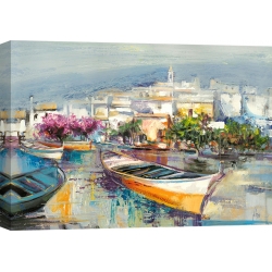 Wall art print and canvas. Luigi Florio, Mediterranean port