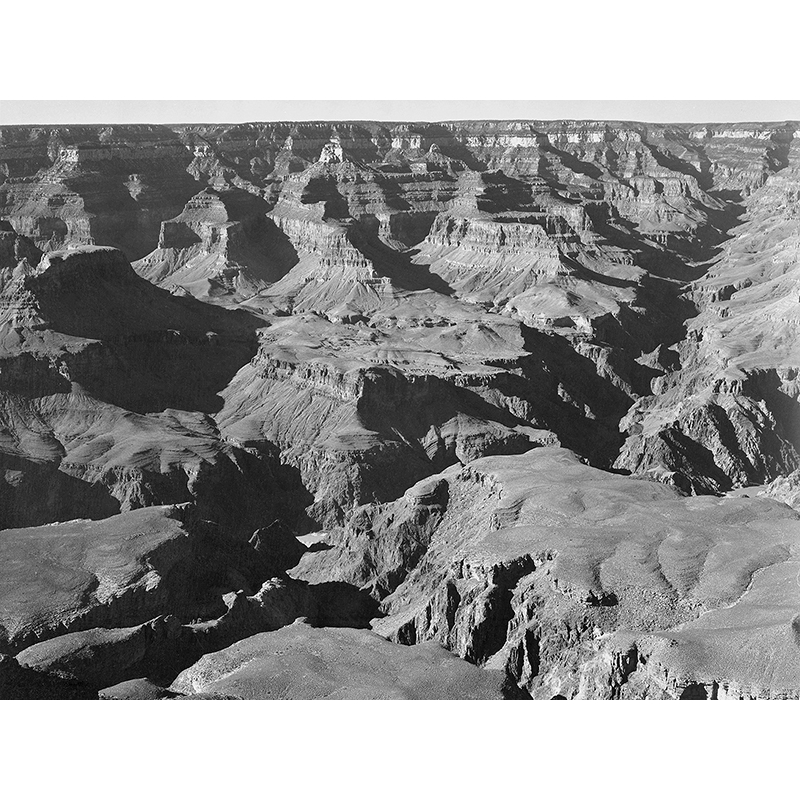 Art Print Ansel Adams, Canyon and ravine, Grand Canyon National Park