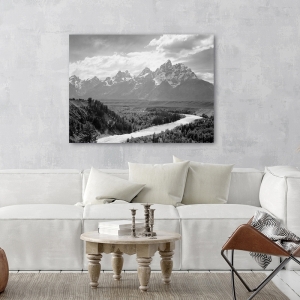 Tableau sur toile, affiche, Ansel Adams, Grand Teton National Park II