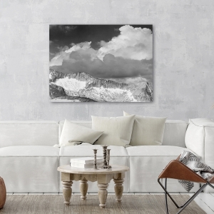 Tableau sur toile, affiche de Ansel Adams Clouds - White Pass