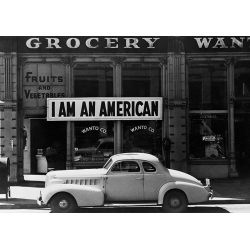 Tableau, poster, affiche Dorothea Lange, I Am An American