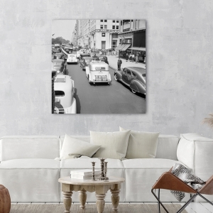 Tableau, poster, photo Dorothea Lange, Traffic on Fifth Avenue