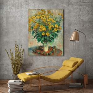 Cuadro, poster y lienzo, Monet, Jerusalem artichoke flowers