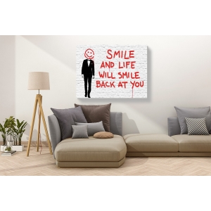 Wall art print and canvas. Masterfunk Collective, Smile