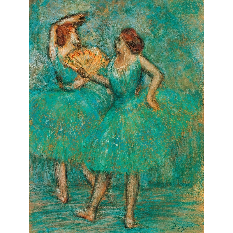Wall art print, canvas and poster. Edgar Degas, Two Dancers, 1905