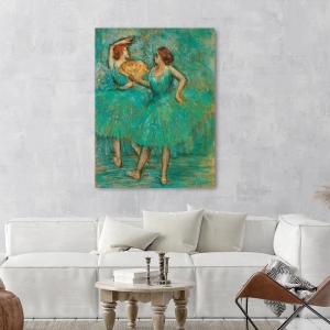 Edgar and Wall 1905 Two canvas poster. print, art Dancers, Degas,
