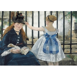 Tableau toile, affiche, poster Edouard Manet, Le chemin de fer
