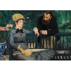 Quadro, poster, stampa su tela Edouard Manet, Nel giardino d’inverno