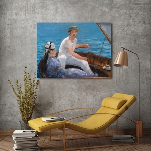 Art print, canvas and poster. Edouard Manet, Boating