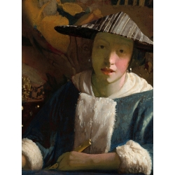 Kunstdruck, Leinwandbilder, Poster Vermeer Mädchen mit Flöte