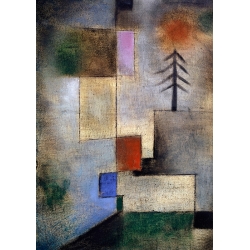 Quadro, stampa su tela. Paul Klee, Small picture of fir trees