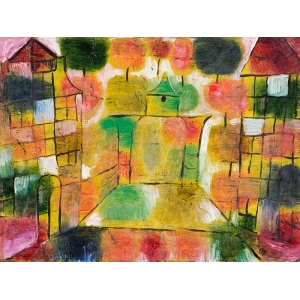 Quadro, stampa su tela. Paul Klee, Tree and Architecture – Rhythms I