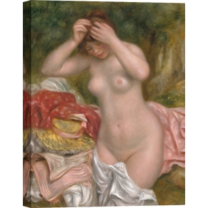 Wall art print, canvas and poster. Renoir, Bather Arranging Her Hair