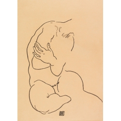 Stampa, poster, quadro su tela, Egon Schiele, Busto di donna seduta