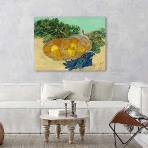 Cuadro, poster y lienzo, Vincent van Gogh, Bodegón con naranjas, limones y guantes azules