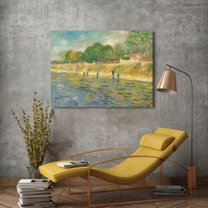 Quadro, poster, stampa su tela. Van Gogh, La riva della Senna