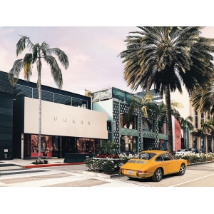 Quadro Prada e Gucci. Poster, stampa tela. Rodeo Drive, Beverly Hills