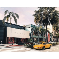 Quadro Prada e Gucci. Poster, stampa tela. Rodeo Drive, Beverly Hills