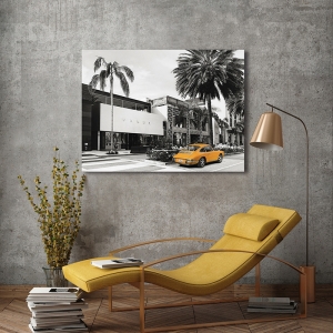Quadro Prada e Gucci. Poster, stampa tela. Rodeo Drive, Yellow