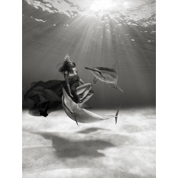 Wall art print, canvas, poster. Marc Moreau, Dancing in the Ocean