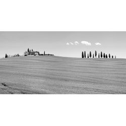 Wall art print, canvas, poster, Brunello Road, Tuscany (BW)