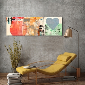 Abstract wall art print, canvas. Winkel, Pop Love 2 (detail)