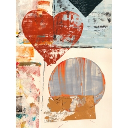 Tableau sur toile, affiche, Peter Winkel, Pop Love 3 (detail, Cœur)