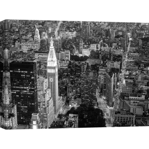 Tableau sur toile. Michel Setboun, Vue aérienne de New York 