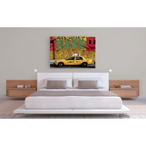 Wall art print and canvas. Setboun, Taxi and mural painting, New York