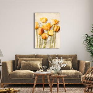 Cuadro flores, lienzo, poster, Luca Villa, Tulipanes vintage